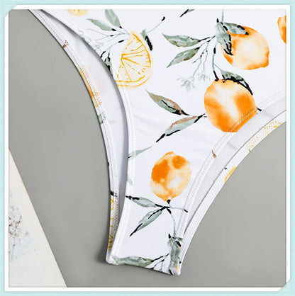 Pleated Front Swimsuit One Piece Printed Swimwear Women Bodysuit Lady Bathers Bathing Swimming Swim Beachwear Summer