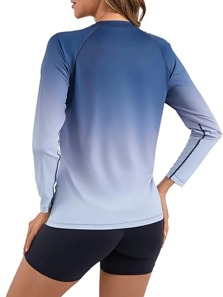 Women Long Sleeve Rashguard Swim Shirts Womens Swimwear Surf Rushguard Top Quality UV-Protection Rush Guard Tops