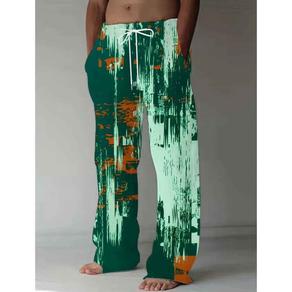 Pants Men's Graffiti Sweatpants 3D Printed Casual Athletic Jogging Pants Y2k Men's Outdoor Beach Breathable Pants