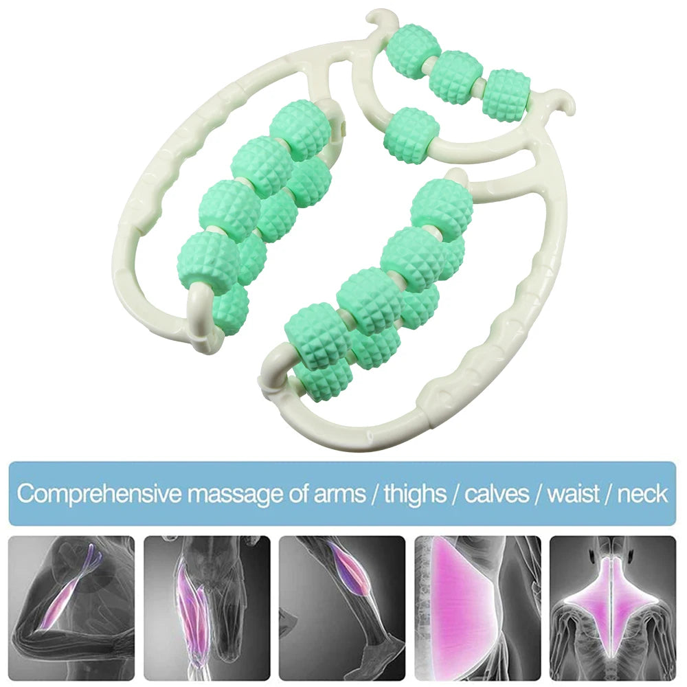 20 Wheel Annular Leg Clamp Massager Body Slimming Roller Massage for Body Massager Relax