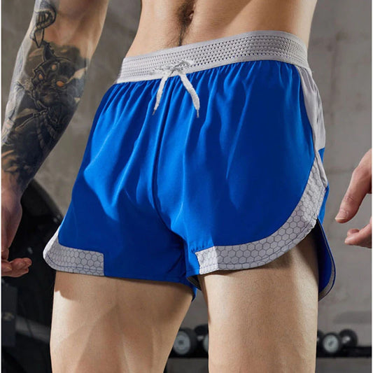 Men's Solid Drawstring Waist Pocket Shorts, Regular Fit Casual Breathable Quick Drying Swimming Shorts, Men's Bottoms for Summer