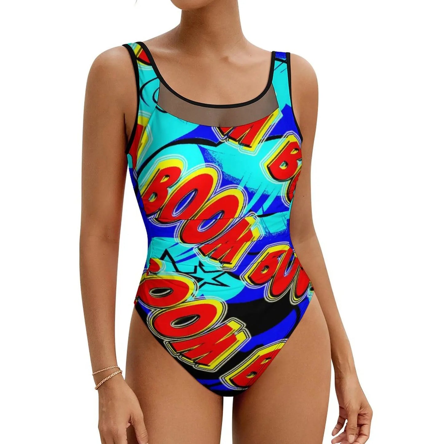 Retro Letter Print Swimsuit Egyptian Hieroglyphs Push Up Swimwear One-Piece Vacation Bath Bathing Suit Bodysuit Beach Outfits