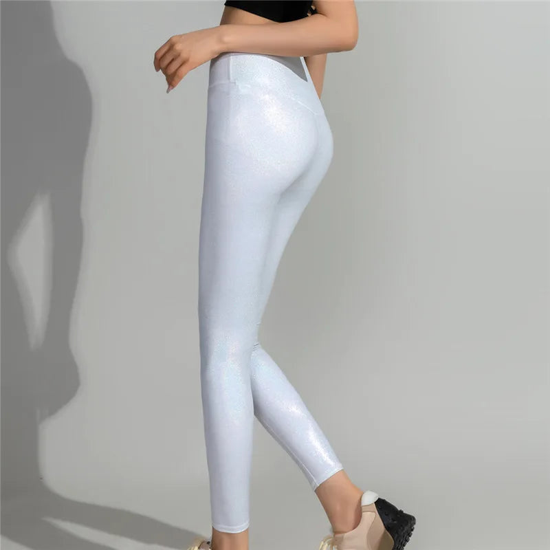 Women Yoga Colorful Light Feeling Leggings Outdoor Sports Running Gym Fitness Workout Pants Breathable Elastic High Waist Pants