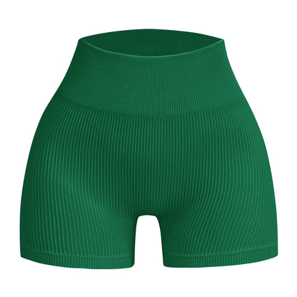 Women's High Waist Ribbed Seamless Yoga Shorts Squat Proof Hip Lifting Fitness Workout Running Sports Gym Leggings Sale