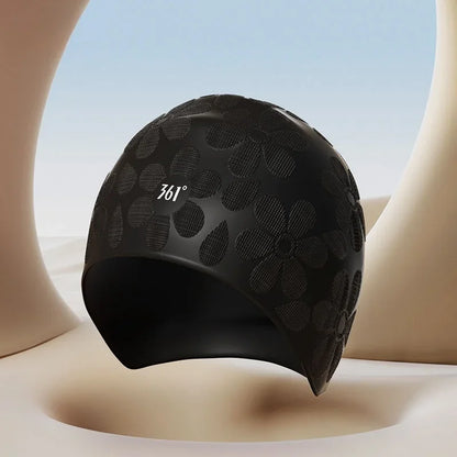 Granular Pattern Silicone Swimming Cap Women Men Non-slip Durable Flexible Pool Swim Hat Bonnet De Natation Femme