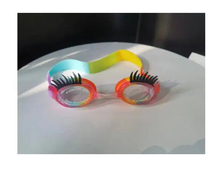 Eyelash Children Cartoon Swimming Goggles Silica Gel Mermaid Waterproof anti-fog Mirror Hd Swimming Goggles