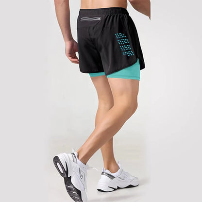 Multi Colours Available  Sport Shorts Men Sportswear Double-deck Training Short Pant Summer 2 In 1 Beach Homme Clothing Jogging Gym Running Shorts