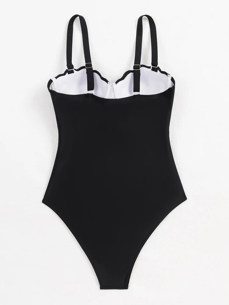 Solid Push Up Swimwear Women S Strapped One Piece Swimsuit Beach Summer Monokini Backless Lady Bathing Suit