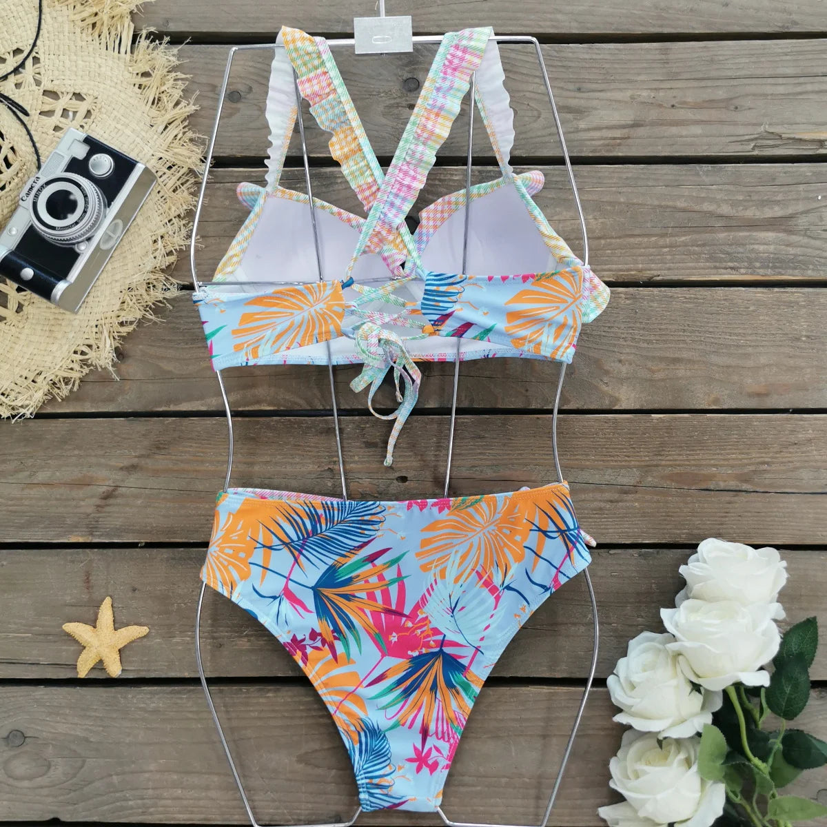 Brazilian Bikini Set Women Print Biquini Female Cut Bikinis Swimwear Push Up Swimsuit Bath Suit