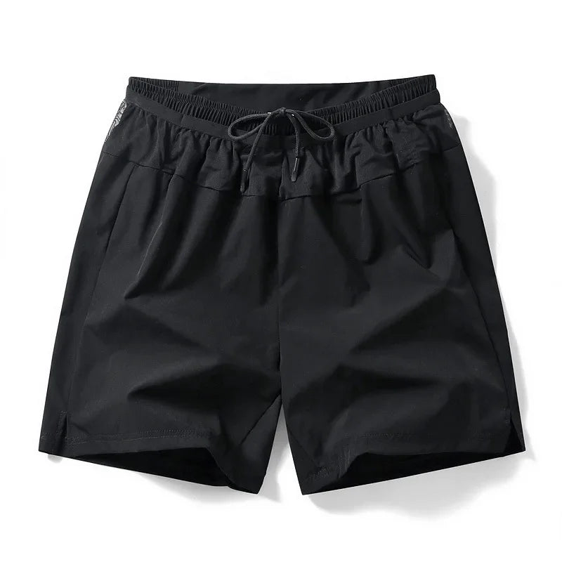 (S-5XL)Quick Dry Single Layer Marathon Trail Running Shorts with Mesh Net Waist Pouch for Fitness Workout Sport Shorts Men Teens