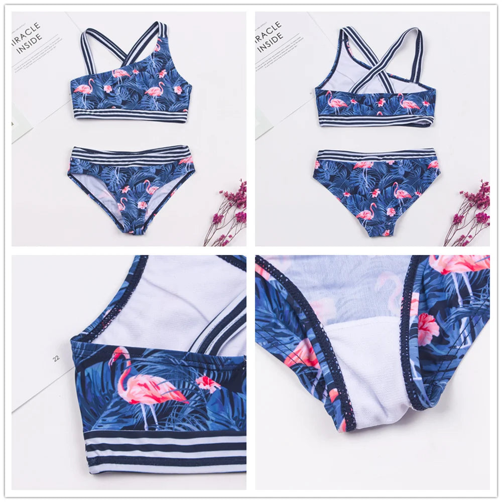 Multi Style Multi Colour Kids Girls Bikini Set 2025 New Print Girls Kids Swimwear Swimsuit Summer Children  Bathing Suit