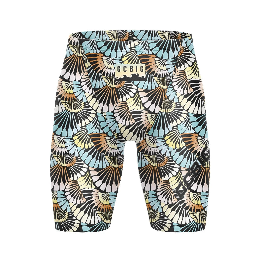 Summer Men's Swimming Trunks Swim Jammer Swimsuit Tights Shorts Training Sports Beach Quick Dry Running Surfing Pants
