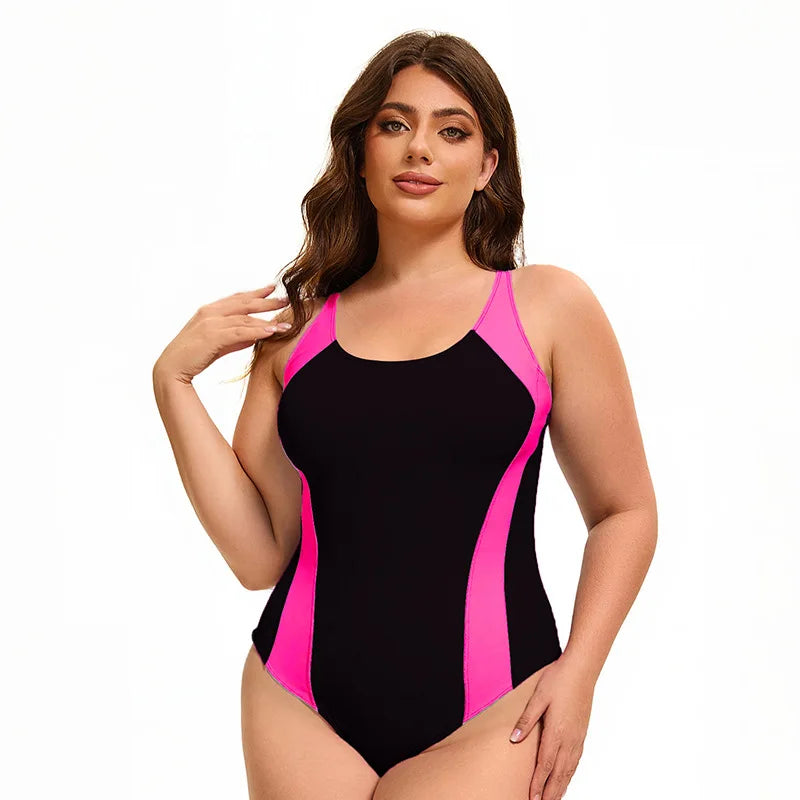 Plus Size Sport Swimsuit - Women's Backless One Piece Swimsuit Bathers Pool beach