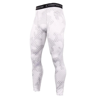 Men Camouflage Tights Man Fitness Compression Pants Quick-drying Rashguard Elastic Leggings for Gym Training
