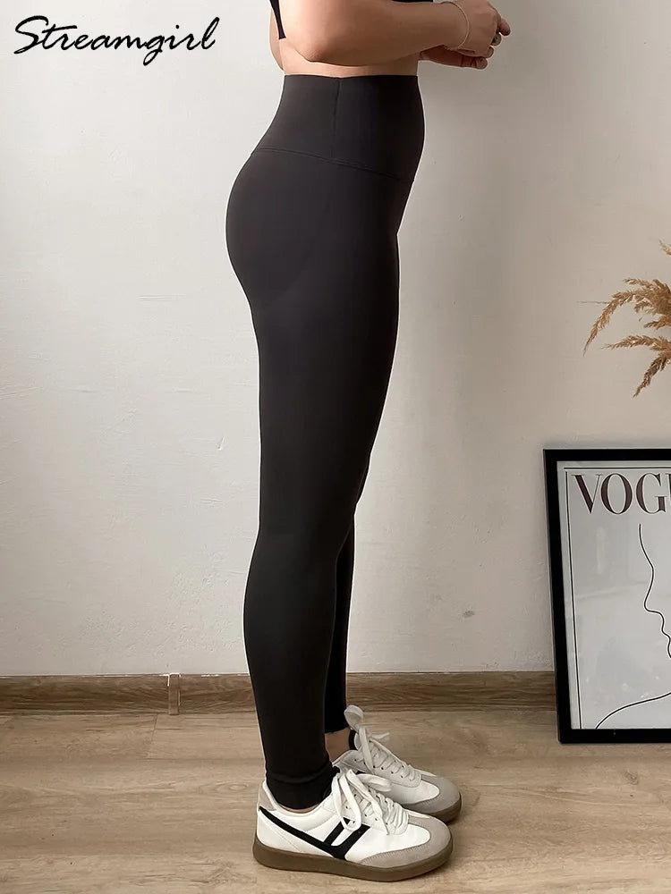 Streamgirl Winter Warm Leggings Women Push Up High Waist Velvet Pant Skinny Gym Push Up Fitness Leggings With Fleece Lined Women