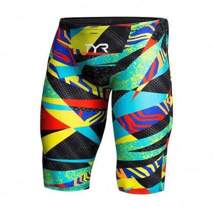 Summer Men's Swim Jammer Athletic Training Swimsuit Shorts Beach Swimming Trunks Swimwear Jammers Tights Diving Surf Shorts