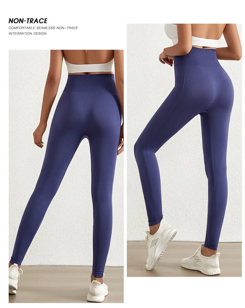 Aiithuug Printed Yoga Leggings Women's Quick Drying Butt Lifter Leggings Seamless High Waisted Tight Hem Workout Fitness Pilates