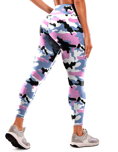 Women's 50-color high-waist printed yoga pants, hip-lifting tight quick-drying sports yoga pants