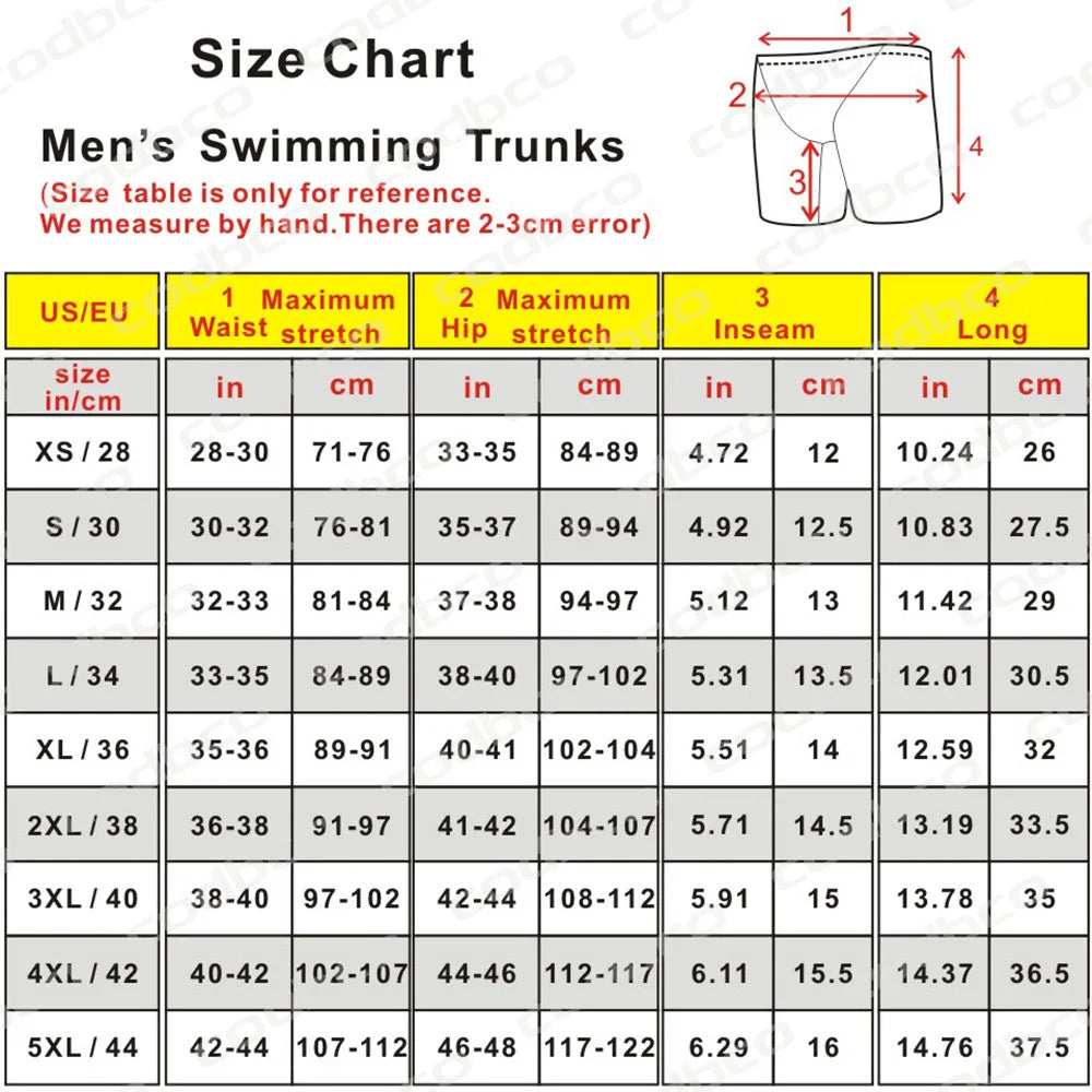 Funny Swimming Trunks Swim Jammer Swimsuit Shorts Summer Men's Athletic Training Swimwear Boys Surfing Pants Beach Tights Shorts