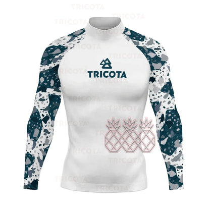 Men's Long Sleeve UV Protection Diving Wear Summer Water Sports Swimming Rashguard Surfing T-shirts Surfing Rash Guard Swimwear