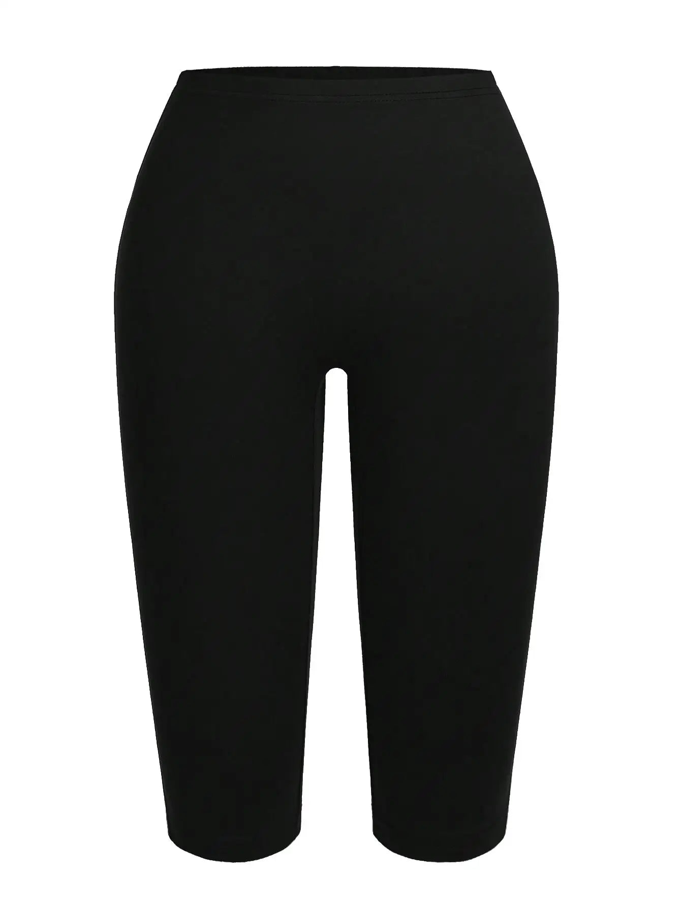 Women T-shirt Capri Leggings Set  Solid Two Piece Set O-Neck Loose Comfortable Short Sleeve Soft Elastic Calf-Length Pants Suit