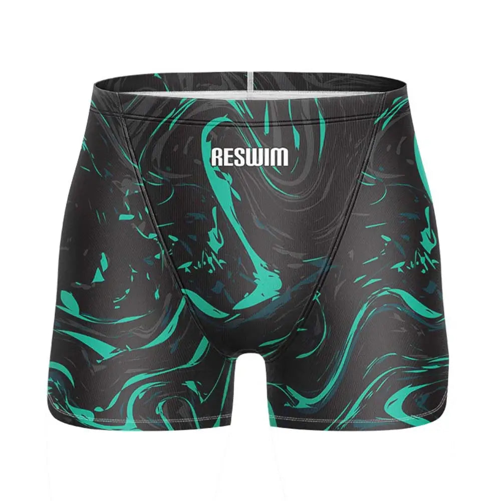 Men's Beach Tights Shorts Swim Jammer Swimsuit Swimming Trunks Athletic Training Swimwear Lycra Running Diving Surfing Pants