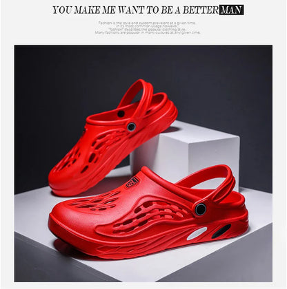 Men Sandals Light EVA Men's Casual Shoes Hole Shoes Clogs Home Garden Outdoor Male Beach Flat Slippers Big Size 49