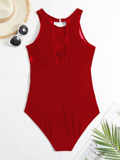 High Neck Swimwear Women One Piece Swimsuit Female Solid Bathers Bathing Swimming Swim Suit Beachwear Bodysuit