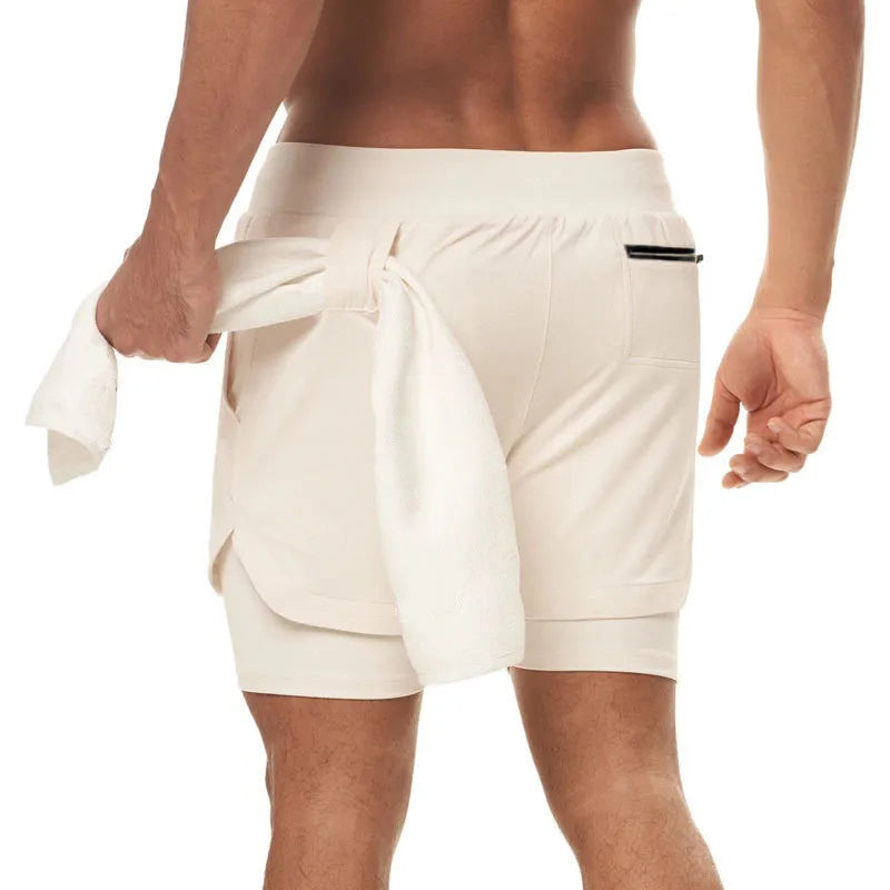 M-5XL  Jogger Shorts Oversized Men 2 In 1 Short Pant Gyms Fitness Built-in Pocket Quick Dry Running Shorts Man Athletic Shorts