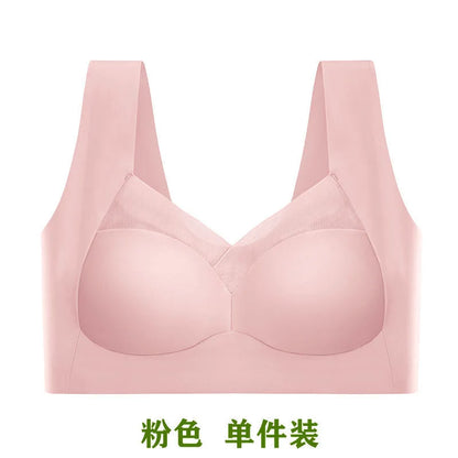 Woman Top Bra Push Up Bra Seamless Ice Silk Underwear Women Unwired Ring Sleep Lingerie Fitness Sports Bralette Invisible