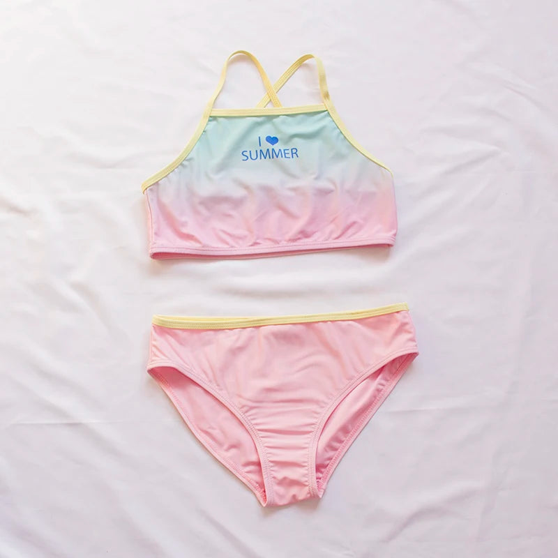 Multi Style Multi Colour Kids Girls Bikini Set 2025 New Print Girls Kids Swimwear Swimsuit Summer Children  Bathing Suit