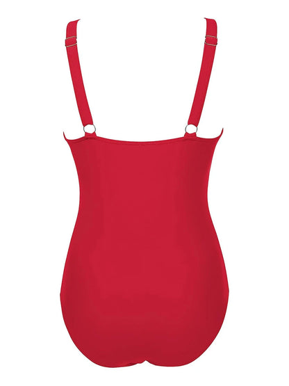 Mesh Panel Swimsuit One Piece High Cut Swimwear Women Solid Bathers Bathing Suit Female Backless Swimming Beachwear