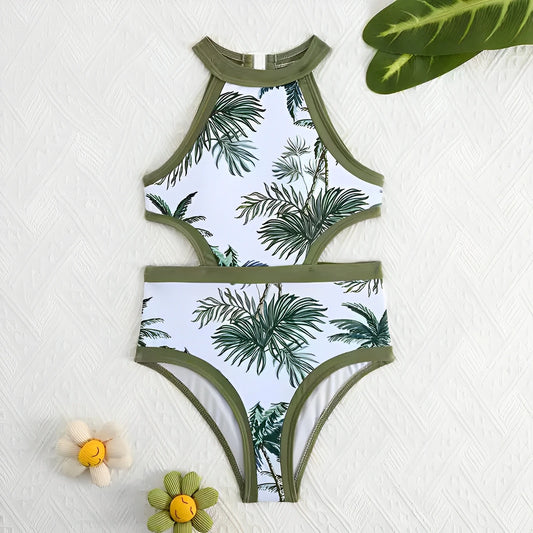 Girls Swimsuit One Piece Printed Monokini Kids Swimwear Children's Bathers Bathing Swimming Swim Suit Summer Beachwear