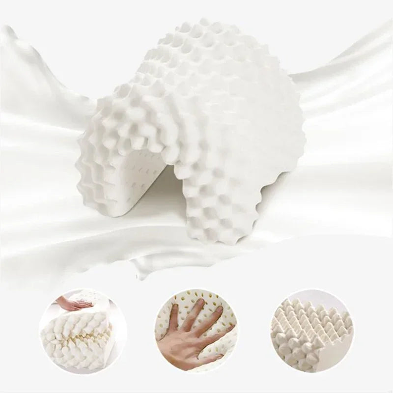 100% Thailand latex pillow Natural Latex Neck Memory Pillows adult children cervical spine massage pillow core home hotel pillow