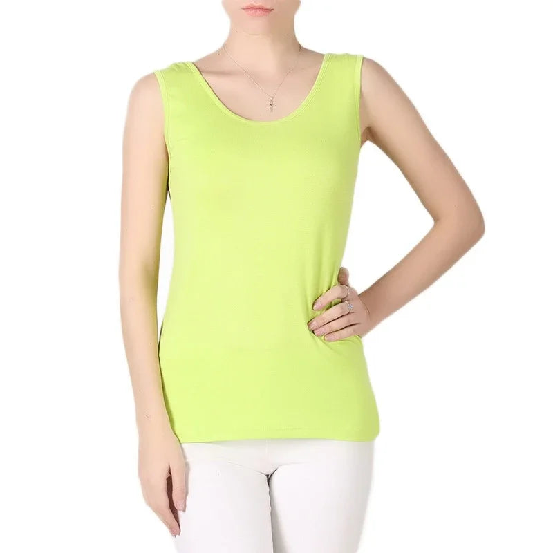 U-neck plus size vest large collar camisole bottoming shirt pink top women's clothing 6XL 5XL 4XL tank tops