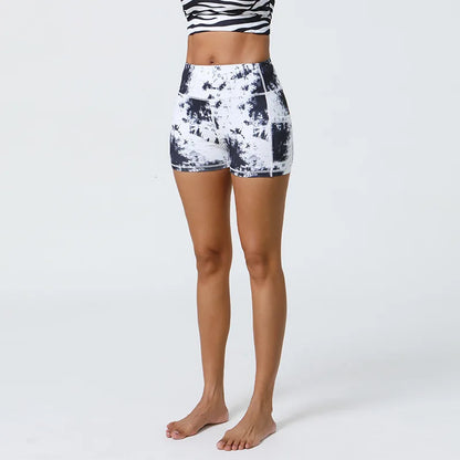 Women's High Waisted Biker Shorts 3/4 Length Tummy Control Stretch Yoga Shorts Workout Gym Fitness Pilates Booty Lifting Shorts