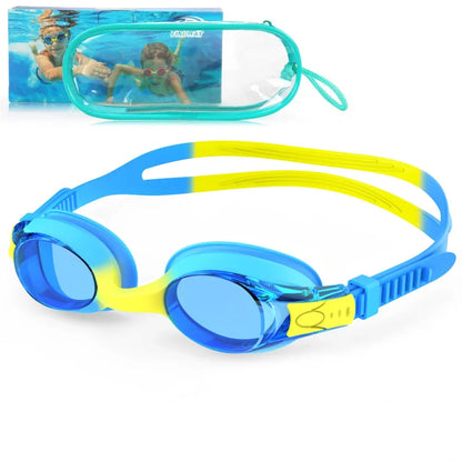 Findway Child Swimming Glasses Upgrade Waterproof Anti Fog UV  Professional Diving Swimming Glasses Eyewear Kids for Age 3-10