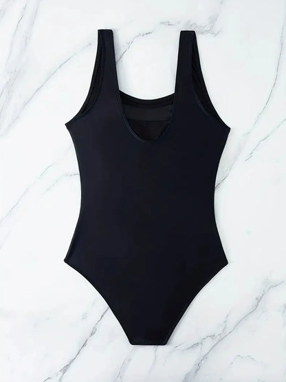 Strappy Swimwear Women One Piece Hollow Mesh Swimsuit Ruched Bodysuit Female Bathers Bathing Swimming Suit Padded Beachwear