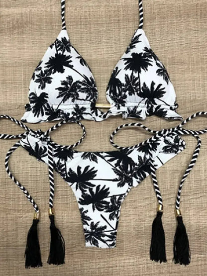 Bikinis Set Women Swimsuit Bandage Two-Piece Swimwear Brazilian Biquínis Beachwear Bathing Suit