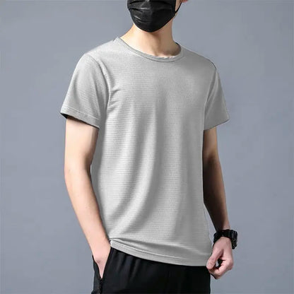 Plus Size 10XL 150KG summer Men sports Quick dry tshirts Short sleeve hole Breathable out door tees large size elasticity tops