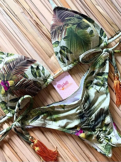 Bikinis Set Women Swimsuit Bandage Two-Piece Swimwear Brazilian Biquínis Beachwear Bathing Suit