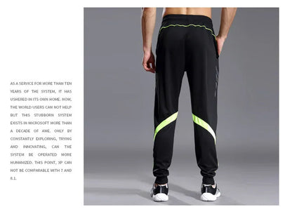 Men Running Sport Pants With Zipper Pockets Football Joggings Training Sweatpants Basketball Soccer Trousers workout pant Male