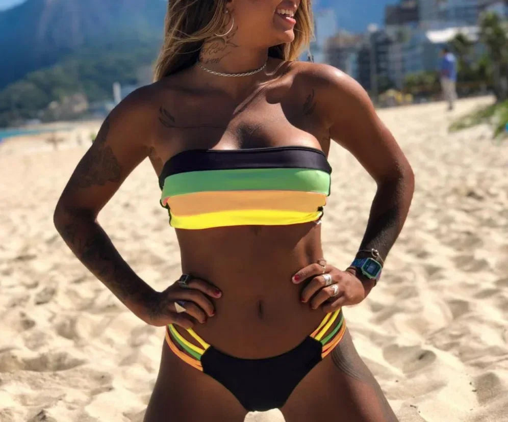 Push Up Bikini Print Swimsuit Swimwear Women Low Waist Bathing Suit Bikinis Set Beachwear Brazilian Biqiuni XL