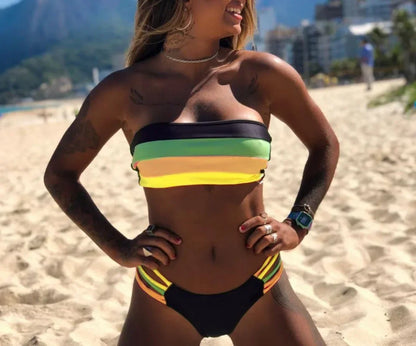 Push Up Bikini Print Swimsuit Swimwear Women Low Waist Bathing Suit Bikinis Set Beachwear Brazilian Biqiuni XL