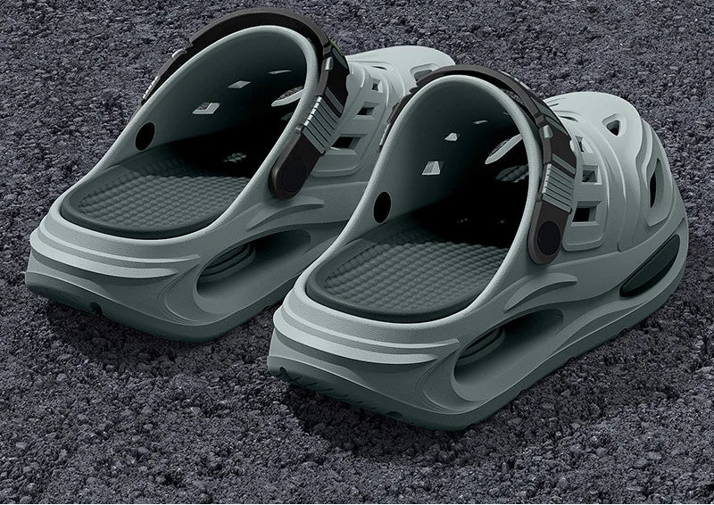 Men's and Women's Cave Shoes Fashion Breathable Sandals with Removable Insoles Non-slip Cushioned Thickened Soft Slippers