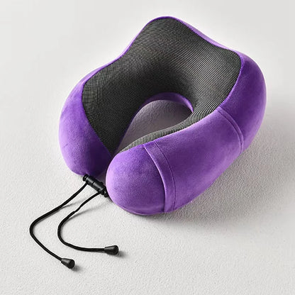 U Shaped Memory Foam Neck Pillows Soft Cervical Orthopedic Pillow Travel Essentials For Airplane Massage Neck Cushion