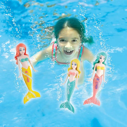 4 Pieces Mermaid Dive Toys Mermaid Bath Toys Colorful Mermaid Pool Toys Swimming Pool Games for Toddlers Boys Girls Teens
