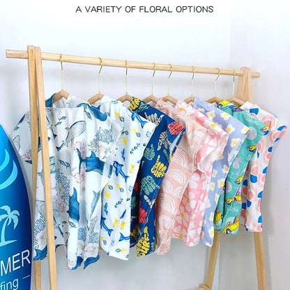 Beach Towel for Boys Girls Hooded Bath Towel Wrap Toddler Pool Towel with Hood Microfiber Absorbent Sweat-absorbent Swim Robe