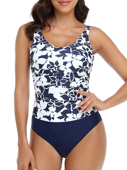 Floral Printed One Piece Swimwear Women Strap Swimsuit Female Bodysuit Bathers Bathing Swimming Suit Sports Beachwear