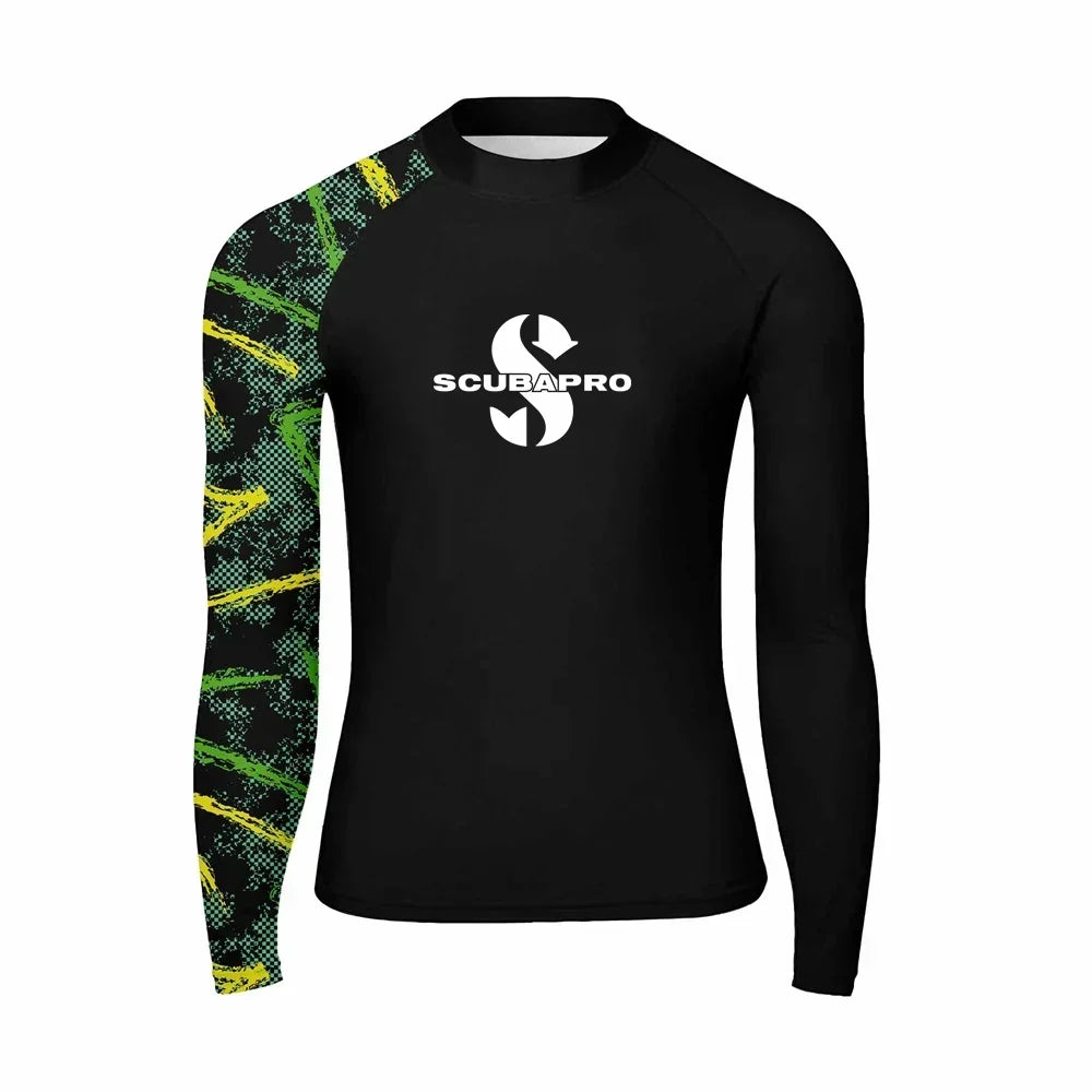 Men's Rash Guard Surfing Diving Swimwear Long Sleeve T-shirts UV Protection Swimsuit Swimming Shirt Beach Clothes Rash guard